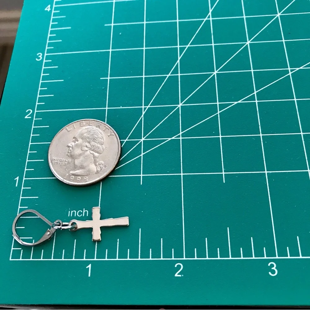🆕 Cross Dangle Earrings Stainless Steel